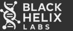 White DNA helix logo with text reading “Black Helix Labs” on a dark charcoal background.
